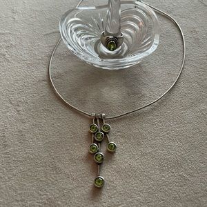 Peridot necklace and ring. Ring is 825 silver